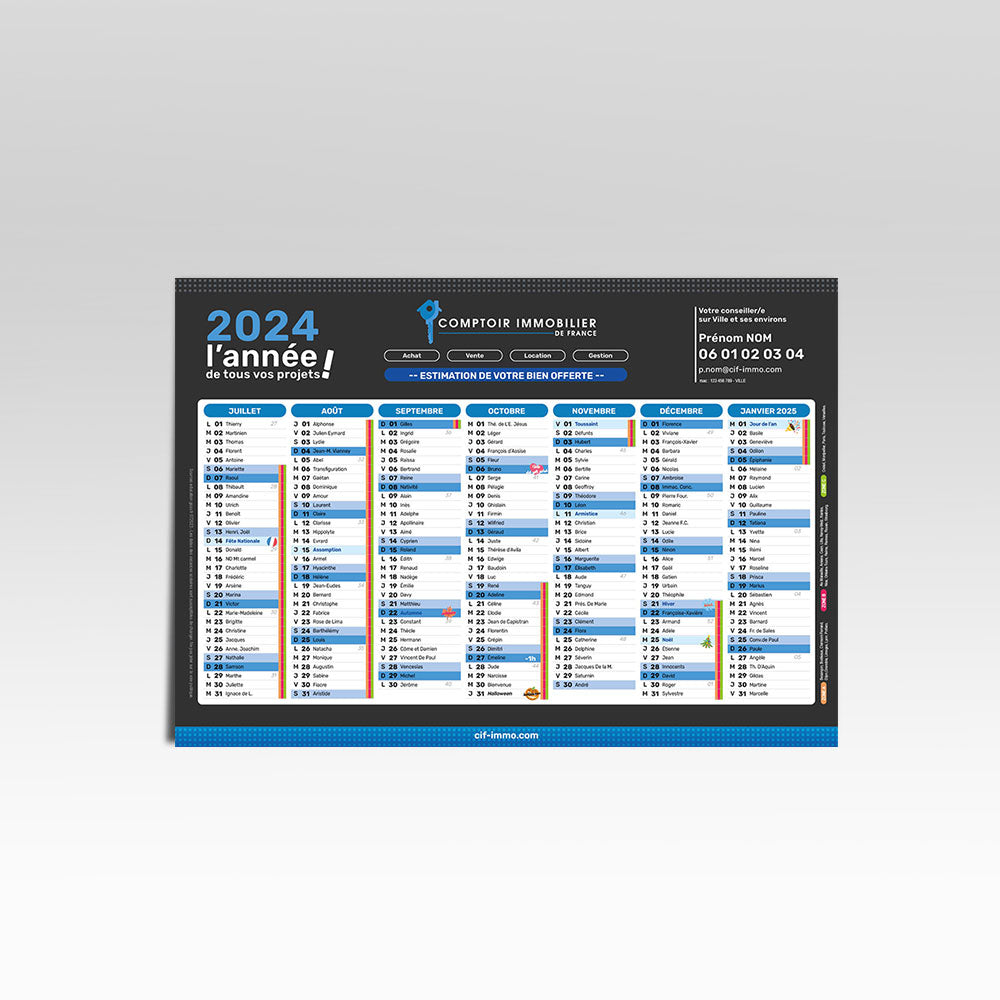 Calendrier 2024 A5 350 gr