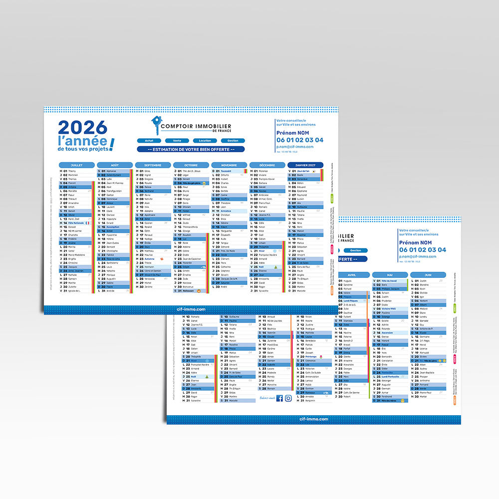 Calendrier 2026 - A5