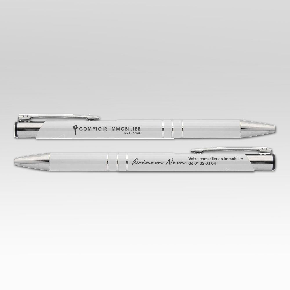 Stylo bille gravure double face