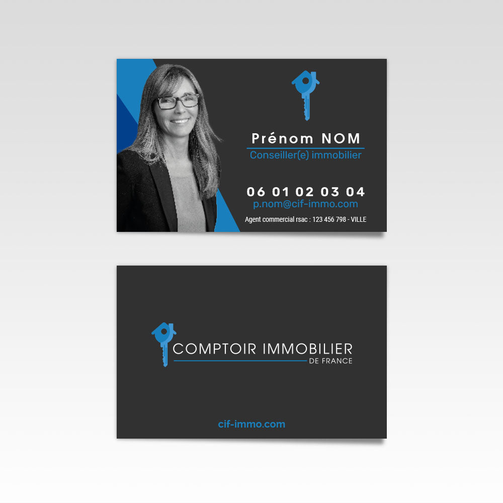 Carte de visite avec photo