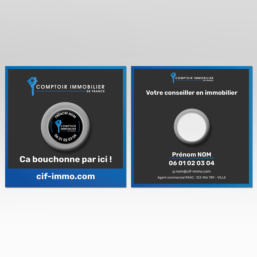 Bouchon en verre personnalisé