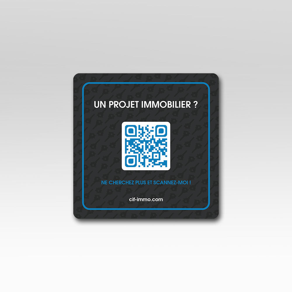 Dessous de verre QR Code recto verso