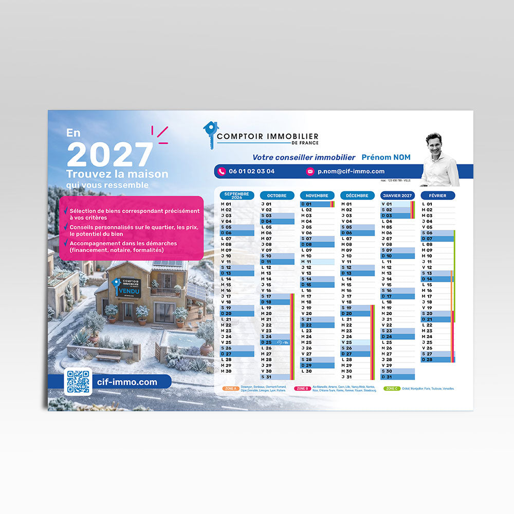 Calendrier scolaire 2027