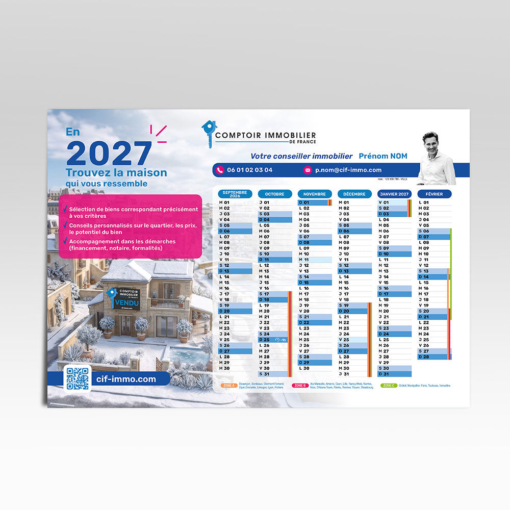 Calendrier scolaire 2027
