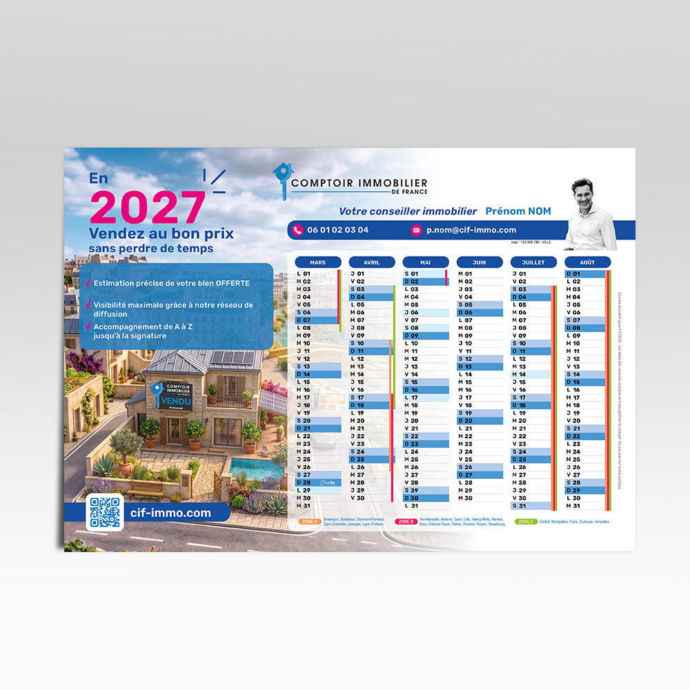 Calendrier scolaire 2027