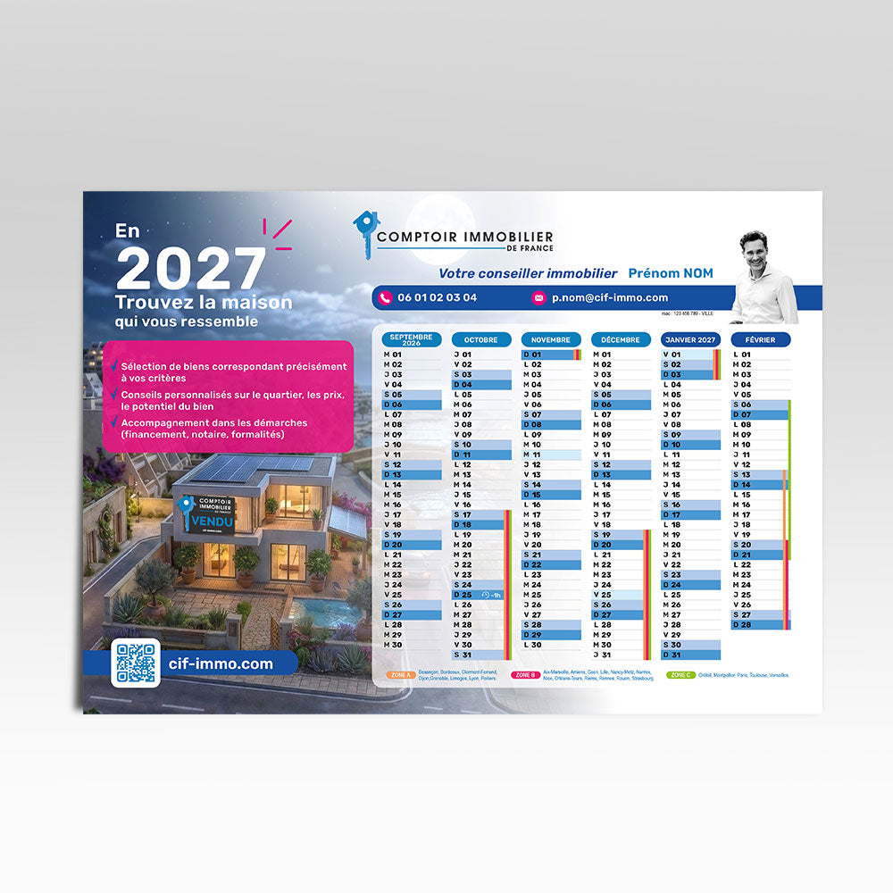 Calendrier scolaire 2027