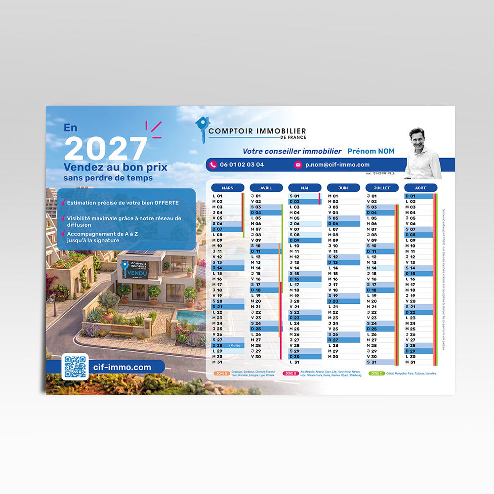 Calendrier scolaire 2027