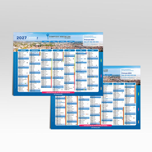 Calendrier Région 14 mois 2027