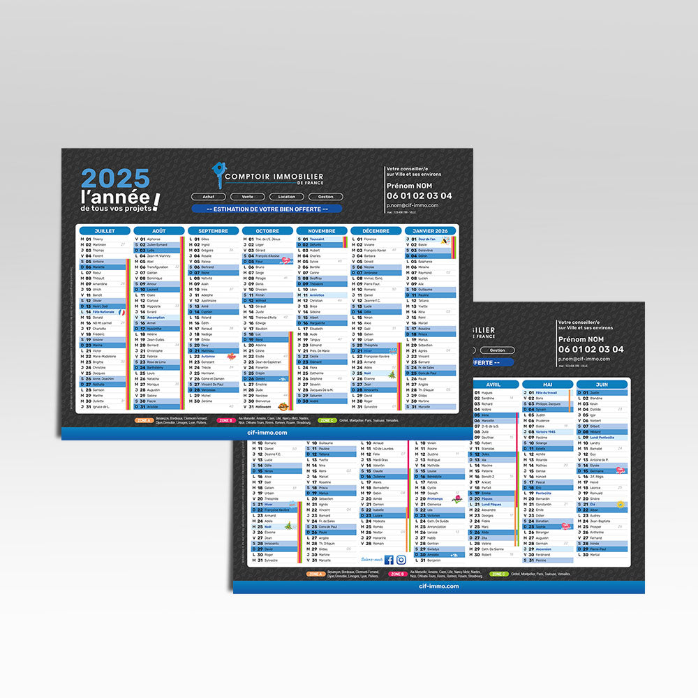 Calendrier 2025 - A4