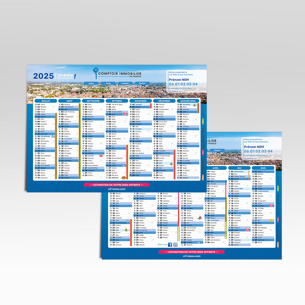 Calendrier 2025 - A4 - paysage