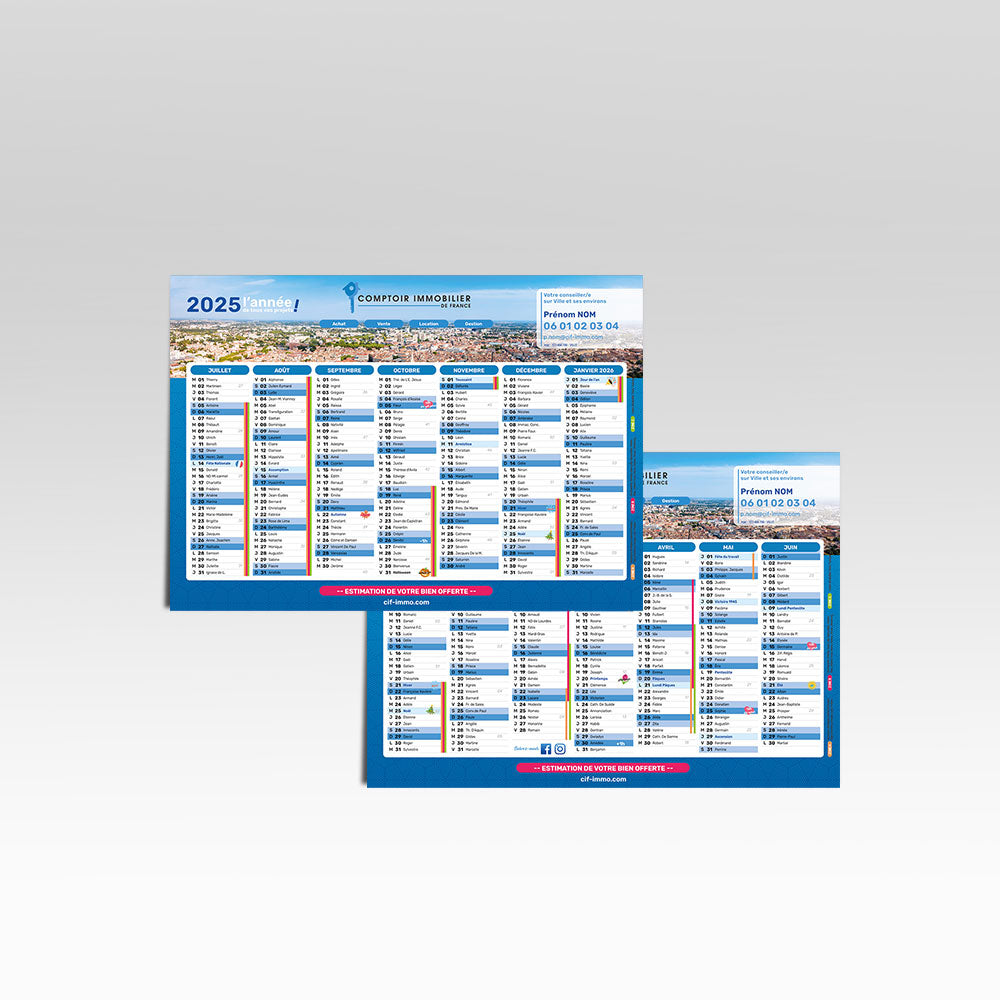 Calendrier 2025 - A5 - paysage