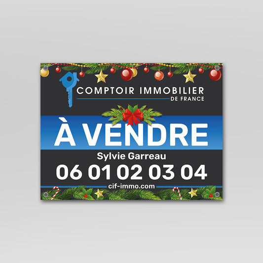 Panneau À VENDRE / VENDU Edition NOEL