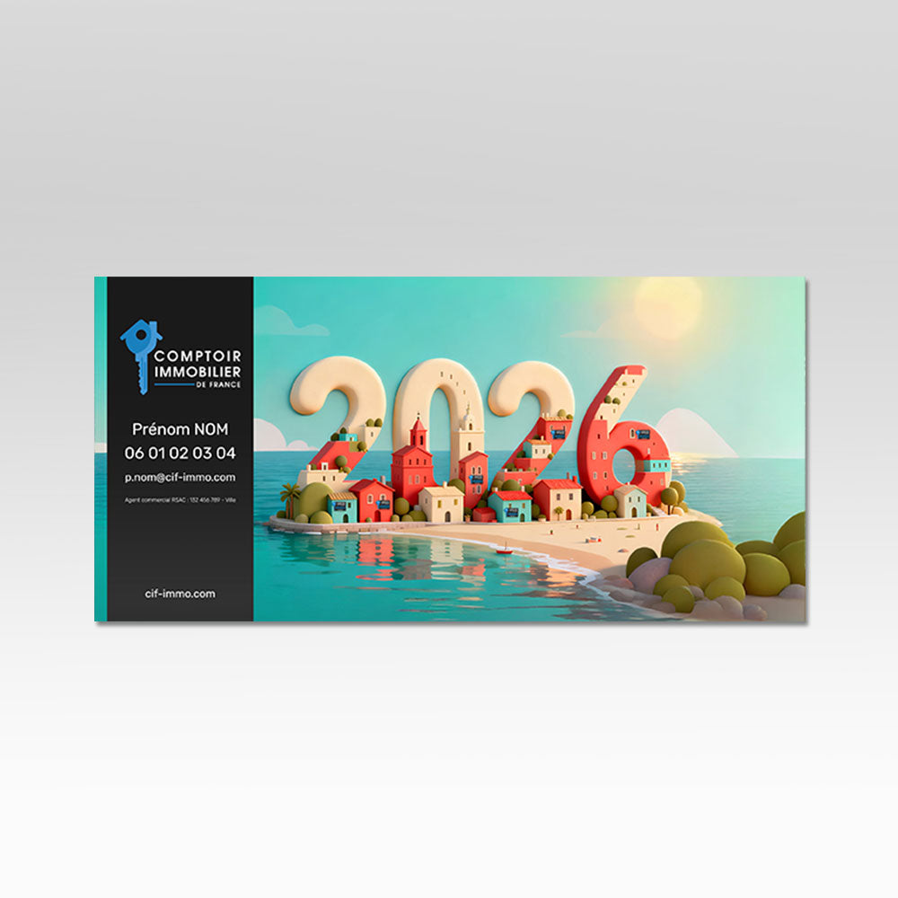 Carte de Voeux - modèle île