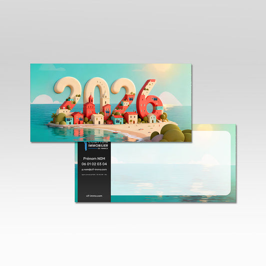 Carte de Voeux - modèle île