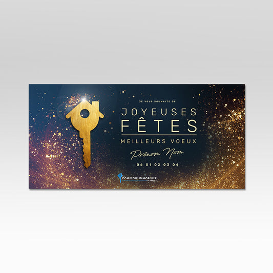 Carte de Voeux - modèle or