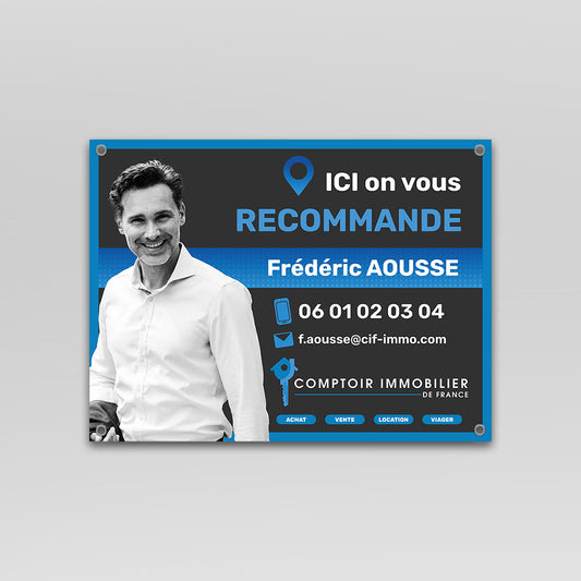 Panneau Recommandation - 80 x 60 cm