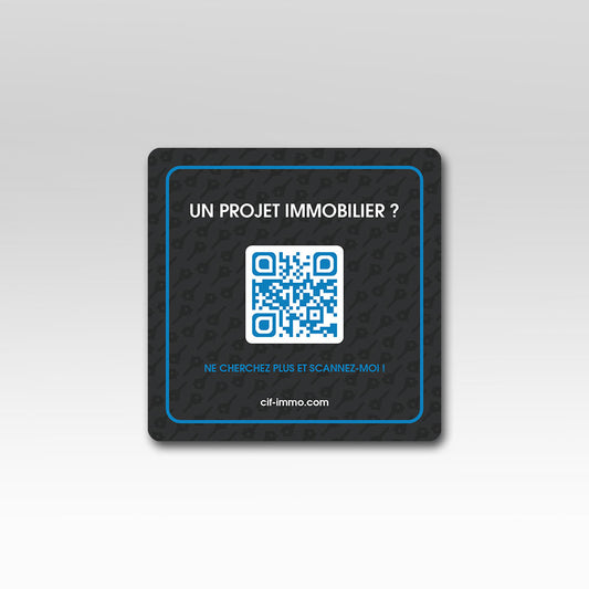 Dessous de verre QR Code recto verso