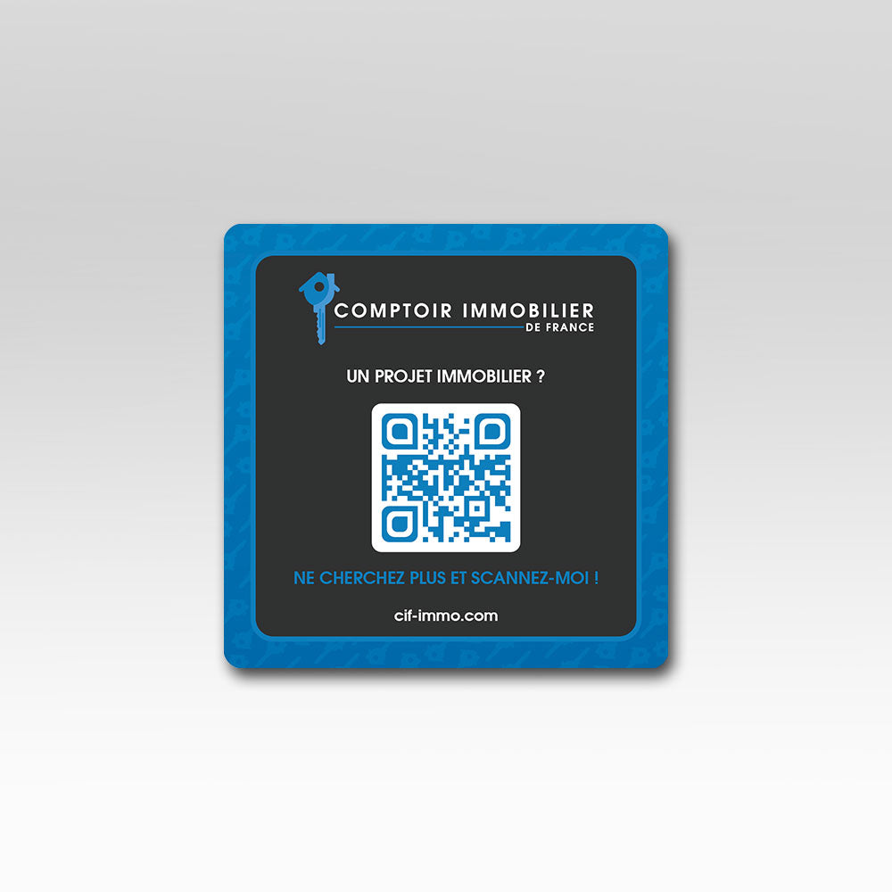 Dessous de verre QR Code recto seul