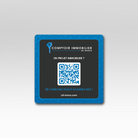 Dessous de verre QR Code recto seul