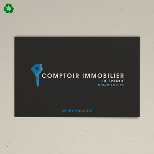 Carte de visite agence - papier recyclé