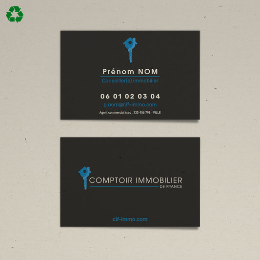 Carte de visite classique - papier recyclé