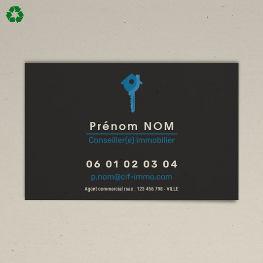 Carte de visite classique - papier recyclé